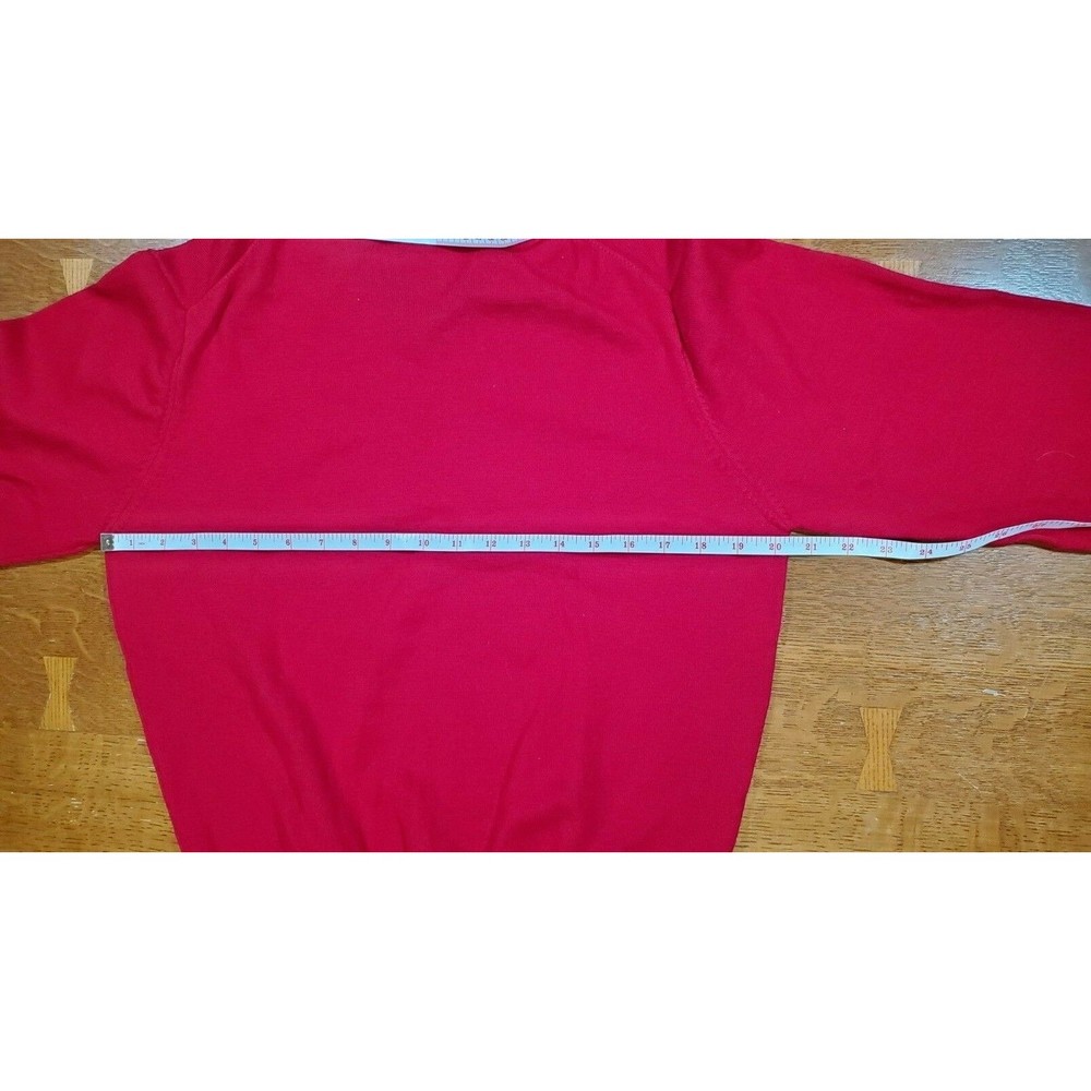 Jos A Bank Men's V-Neck Merino Wool Traveler Sweater Pull Over‎ Red Size Medium - Picture 5 of 6